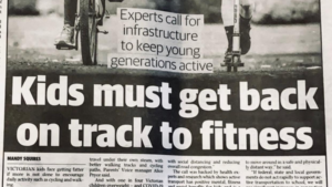 Herald Sun clipping of the active transport poll results